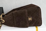 Chanel 25C hobo Bag Suede coffee brown 003 -30×26×14cm - 4