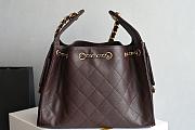 Chanel 25C hobo Bag coffee brown 004 -30×26×14cm - 5