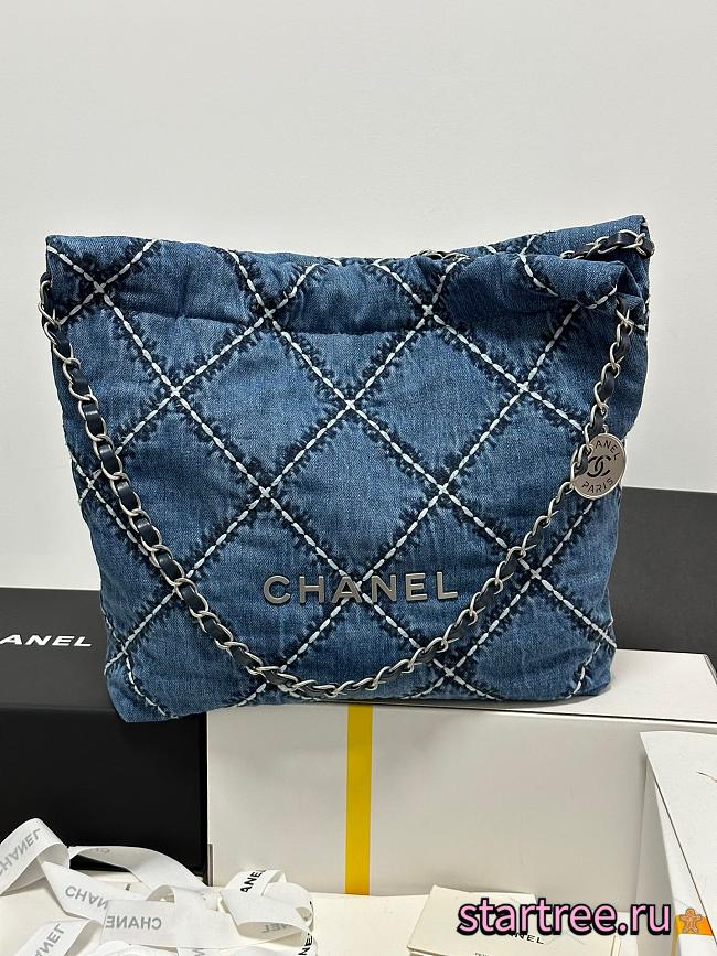 Chanel 22 Small Shoulder bag Denim-35x37x7cm - 1