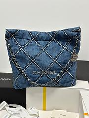 Chanel 22 Small Shoulder bag Denim-35x37x7cm - 1