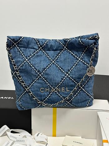 Chanel 22 Small Shoulder bag Denim-35x37x7cm