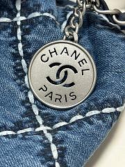 Chanel 22 Small Shoulder bag Denim-35x37x7cm - 4