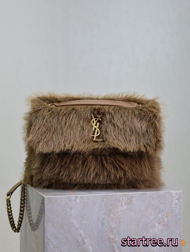 YSL Saint Lauren Niki Fur Chain Bag-28*20*8.5cm - 1