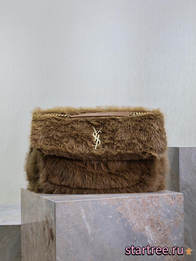 YSL Saint Lauren Niki Fur Chain Bag- 47*34*16CM - 1
