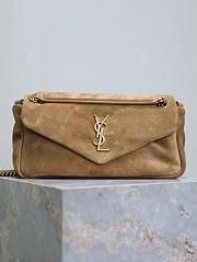 YSL SAINT LAURENT Calypso Large padded suede shoulder bag-26*14*7CM - 1