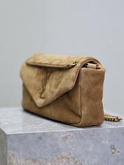 YSL SAINT LAURENT Calypso Large padded suede shoulder bag-26*14*7CM - 6