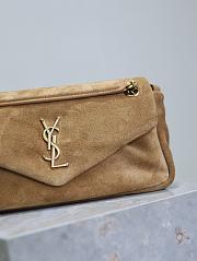 YSL SAINT LAURENT Calypso Large padded suede shoulder bag-26*14*7CM - 2