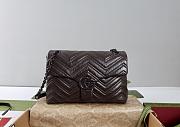 Gucci Marmont medium shoulder bag dark brown leather-31*17*8cm - 1
