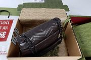 Gucci Marmont medium shoulder bag dark brown leather-31*17*8cm - 5