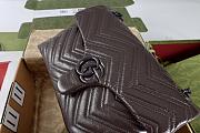 Gucci Marmont medium shoulder bag dark brown leather-31*17*8cm - 4