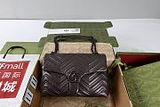 Gucci Marmont medium shoulder bag dark brown leather-31*17*8cm - 3