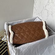 Chanel 25 small handbag Crumpled shearling sheepskin Brown - 3