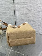 Dior Small DiorAlps Toujours Vertical Handbag Beige Suede-18.5*18.8*12cm - 4