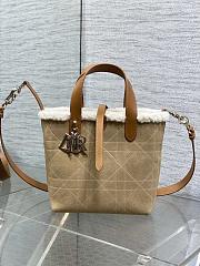 Dior Small DiorAlps Toujours Vertical Handbag Beige Suede-18.5*18.8*12cm - 1