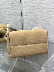 Dior Medium DiorAlps Toujours Vertical Handbag Beige Suede-23*25*11cm - 2