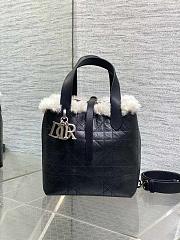 Dior Small DiorAlps Toujours Vertical Handbag Black-18.5*18.8*12cm - 3