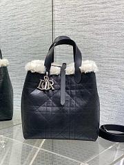 Dior Medium DiorAlps Toujours Vertical Handbag Black-23*25*11cm - 3