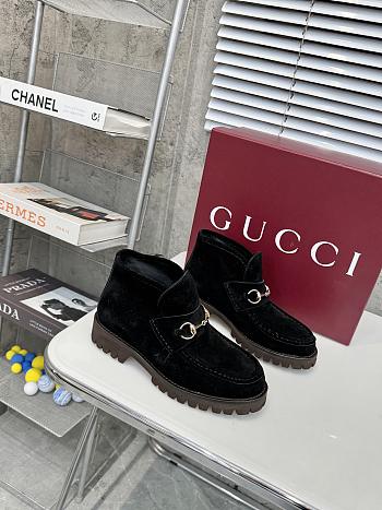 GUCCI Women's Horsebit ankle boot Black