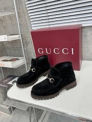 GUCCI Women's Horsebit ankle boot Black - 5