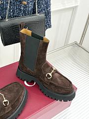 GUCCI Women's ankle boot with Horsebit Dark Brown - 5