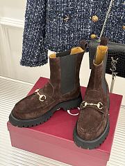 GUCCI Women's ankle boot with Horsebit Dark Brown - 2