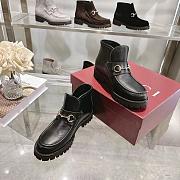 GUCCI Women's Horsebit ankle boot Black Leather - 4