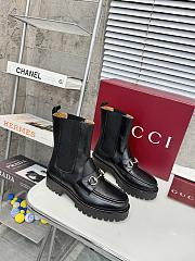 GUCCI Women's ankle boot with Horsebit Black leather - 1