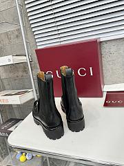 GUCCI Women's ankle boot with Horsebit Black leather - 5