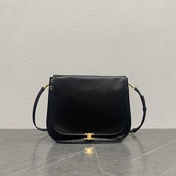 Celine SOFT TRIOMPHE BESACE IN SUPPLE SHINY LAMBSKIN-32*7*27cm