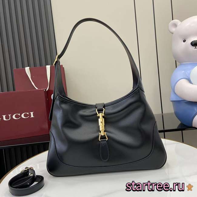 Gucci La Famiglia shoulder bag in black leather-28x19x4.5cm - 1