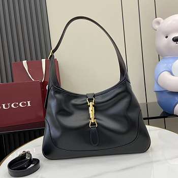 Gucci La Famiglia shoulder bag in black leather-28x19x4.5cm