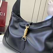 Gucci La Famiglia shoulder bag in black leather-28x19x4.5cm - 4
