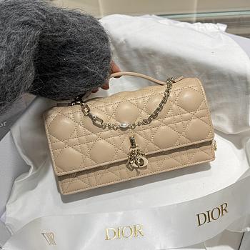 DIOR My Dior Mini Bag Beige lambskin leather -21x11.5x4cm