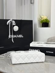 Chanel Vanity with chain Shiny grained calfskin White-17*19.5*5cm - 5