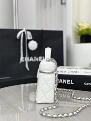Chanel Vanity with chain Shiny grained calfskin White-17*19.5*5cm - 4