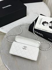 Chanel Vanity with chain Shiny grained calfskin White-17*19.5*5cm - 2
