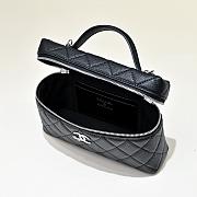 Chanel Vanity with chain Shiny grained calfskin Black-17*19.5*5cm - 4