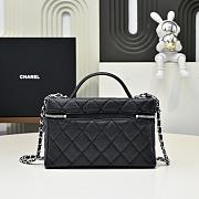 Chanel Vanity with chain Shiny grained calfskin Black-17*19.5*5cm - 2