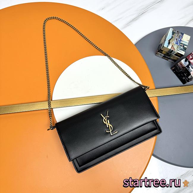 YSL Saint Laurent Sunset Box in Black -24*14.5*5.5cm - 1
