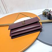 YSL Saint Laurent Sunset Box in burgundy-24*14.5*5.5cm - 6
