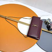 YSL Saint Laurent Sunset Box in burgundy-24*14.5*5.5cm - 4