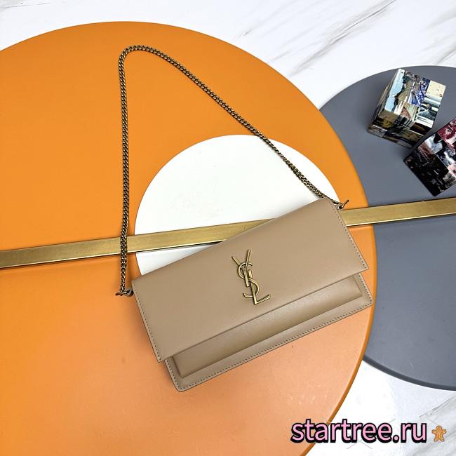 YSL Saint Laurent Sunset Box in Beige -24*14.5*5.5cm - 1