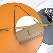 YSL Saint Laurent Sunset Box in Beige -24*14.5*5.5cm - 1