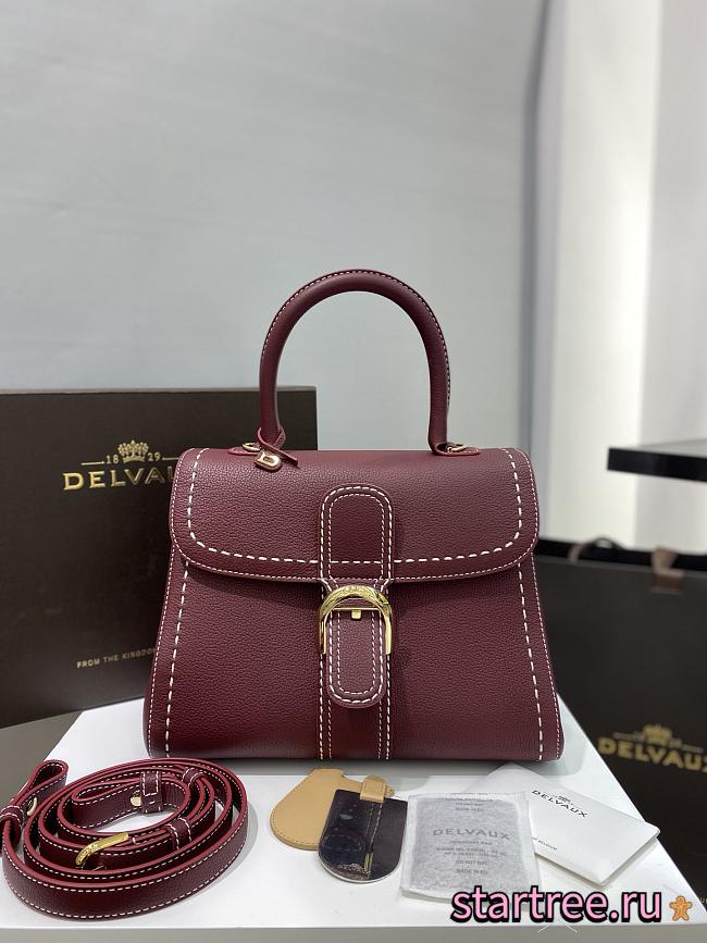 DELVAUX | mm brillant satchel Burgundy  - 1