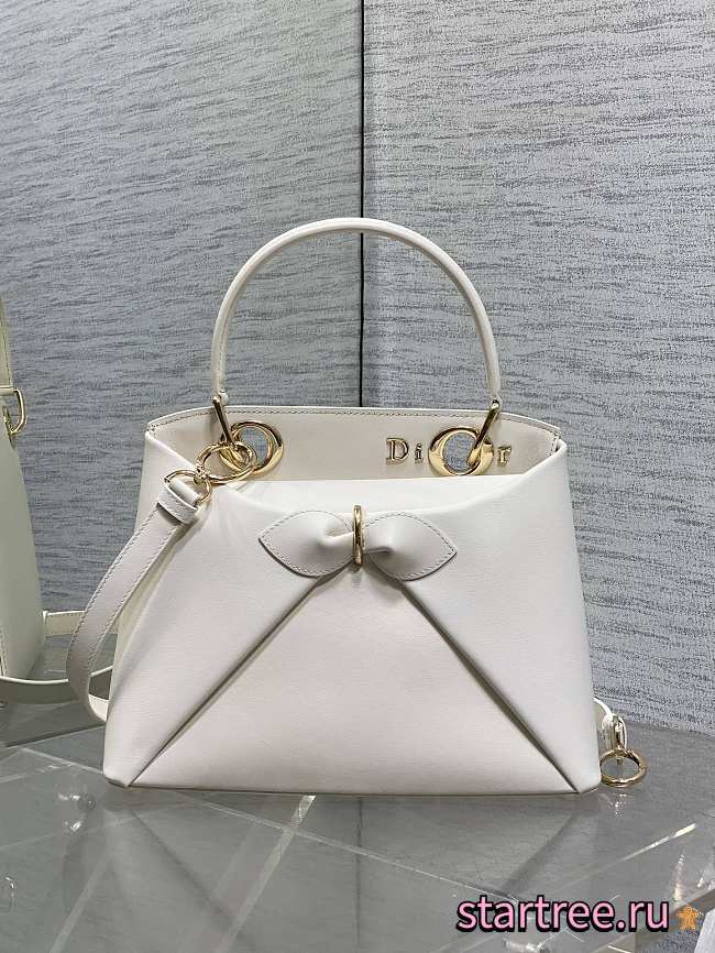 Dior 2025 Bow Bag White-28cm  - 1