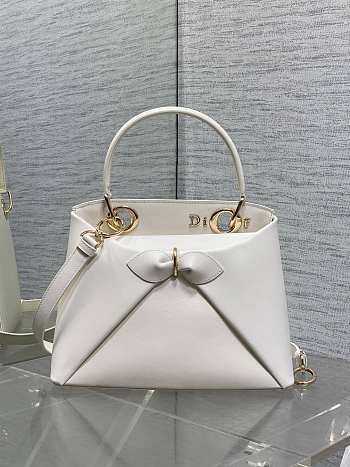 Dior 2025 Bow Bag White-28cm 