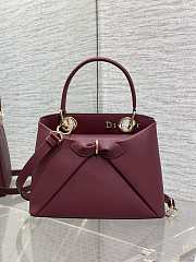 Dior 2025 Bow Bag Red Wine-28cm - 1