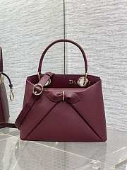 Dior 2025 Bow Bag Red Wine-28cm - 5