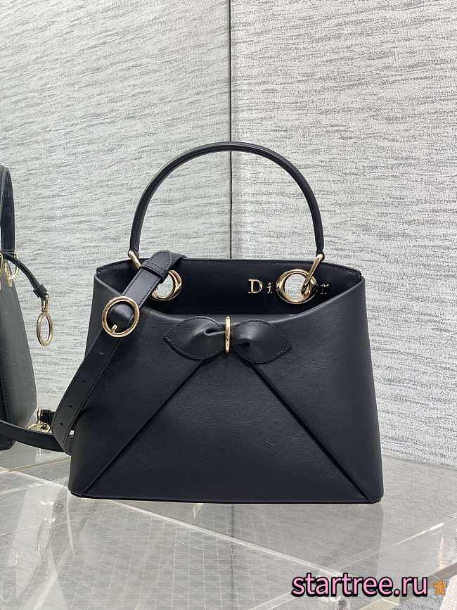 Dior 2025 Bow Bag Black-28cm - 1