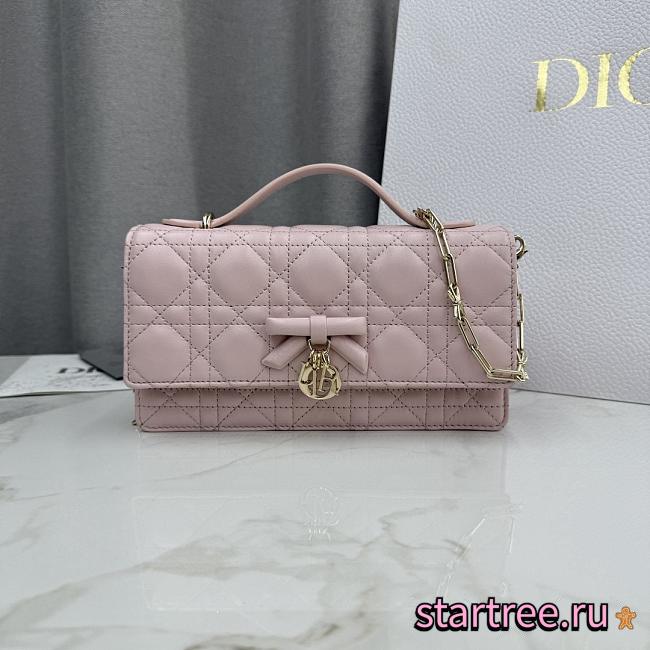 Dior My Dior Mini Bag Rose Lamskin-21 x 11.5 x 4.5 cm - 1